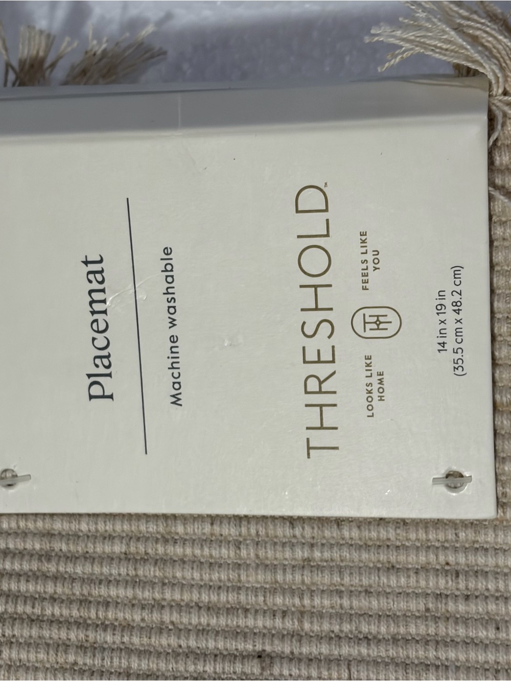 Threshold Ribbed Cotton table placemats - Picture 2 of 3